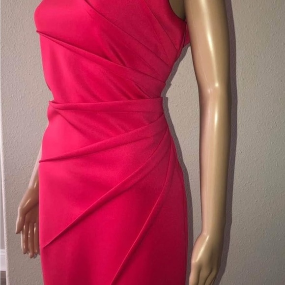 Calvin Klein One Shoulder Pink Dress - Picture 1 of 7